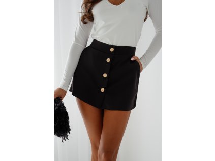Dámske sukňové kraťasy/šortky Mare čierna - skort do elegantných aj ležérnych outfitov