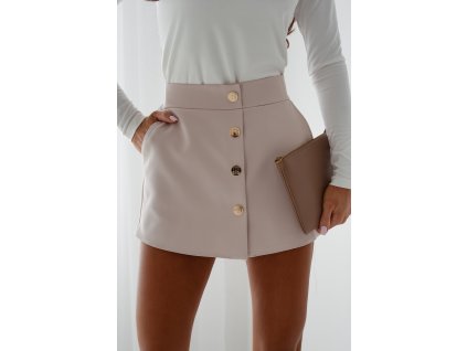 Dámske sukňové kraťasy/šortky Mare béžová - skort do elegantných aj ležérnych outfitov