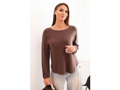 Dámsky pulover Visla mocca (Veľkosť Univerzálna)