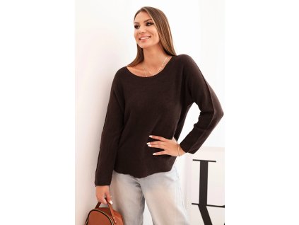 Dámsky pulover Visla hnedý (Veľkosť Univerzálna)