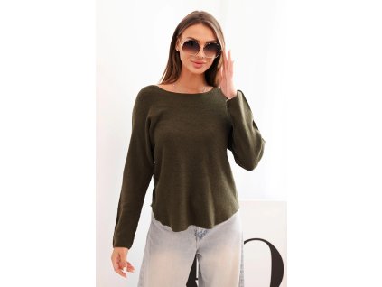 Dámsky pulover Visla tmavý kaki (Veľkosť Univerzálna)