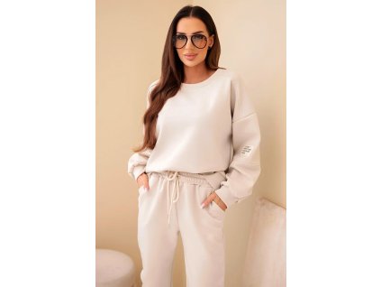 Dámska tepláková súprava Polis béžová (Veľkosť Univerzálna)