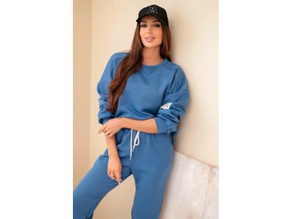 Dámska tepláková súprava Polis džínsová modrá (Veľkosť Univerzálna)