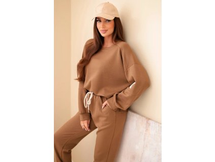 Dámska tepláková súprava Polis karamelová (Veľkosť Univerzálna)