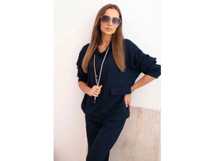 Dámska tepláková súprava Boria tmavomodrá (Veľkosť Univerzálna)