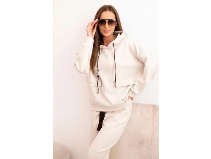 Dámska tepláková súprava Boria béžová (Veľkosť Univerzálna)