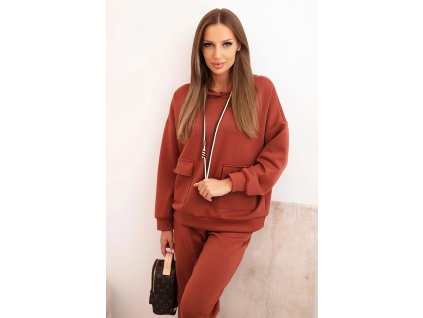 Dámska tepláková súprava Boria tehlová (Veľkosť Univerzálna)