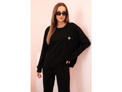 Dámsky dvojdielny komplet Cony čierny (Veľkosť Univerzálna)