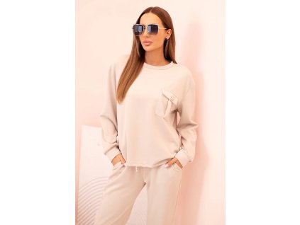 Dámsky dvojdielny komplet Cony béžový (Veľkosť Univerzálna)