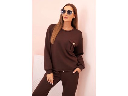 Dámsky dvojdielny komplet Cony hnedý (Veľkosť Univerzálna)