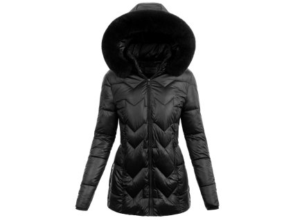 pol pl Damska Kurtka Zimowa Michalina Czarna 9118 2