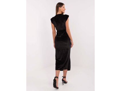 Elegantné dámske šaty Auron čierne (Farba čierna, Veľkosť univerzálna)
