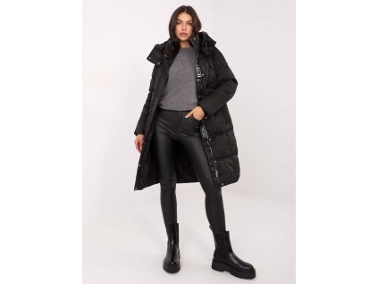 Dámska dlhá zimná bunda Borina čierna (Farba čierna, Veľkosť M)
