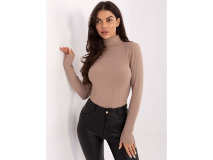 Dámsky rolák Šanan tmavý béžový (Farba tmavá béžová, Veľkosť L/XL)