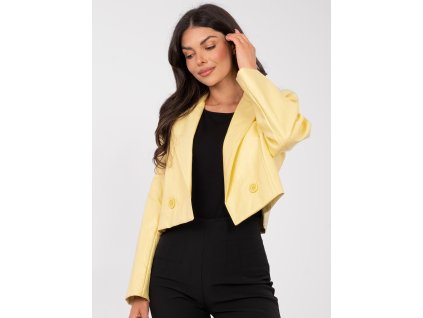 Dámska kožená bunda Fatim žltá (Farba bledá žltá, Veľkosť univerzálna)