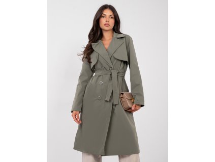 Dámsky prechodný kabát Kony kaki (Farba kaki, Veľkosť univerzálna)