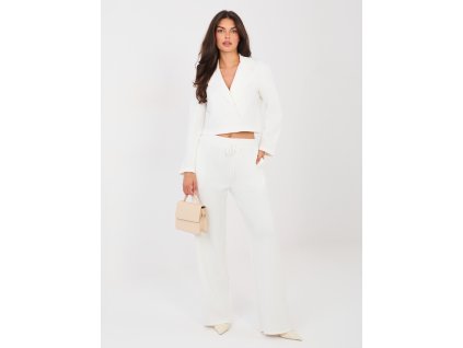 Dámsky nohavicový komplet Elen biely (Farba maslová, Veľkosť univerzálna)
