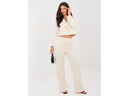 Dámsky nohavicový komplet Elen svetlobéžový (Farba bledá béžová, Veľkosť univerzálna)