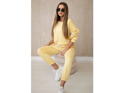 Dámska tepláková súprava Polis žltá (Veľkosť Univerzálna)