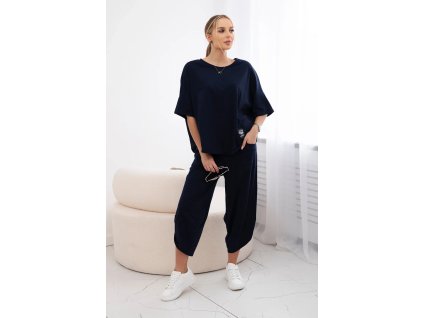 Dámsky komplet Mirita tmavá modrá (Veľkosť Univerzálna)