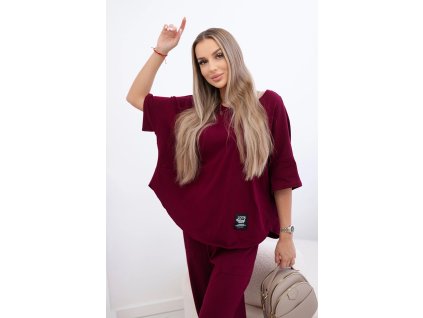 Dámsky komplet Mirita bordová (Veľkosť Univerzálna)