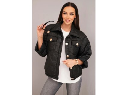dámska jarná prešívaná bunda Daisy čierna-štýlová prechodná bunda