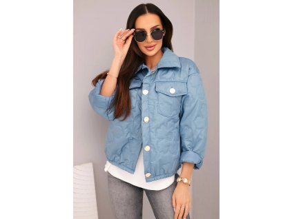 dámska jarná prešívaná bunda Daisy modrá-štýlová prechodná bunda