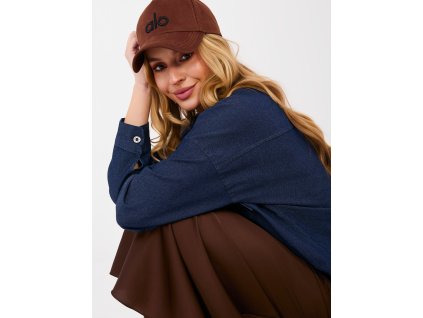 Tmavomodrá dámska rifľová bunda Klasa v klasickom strihu do pása