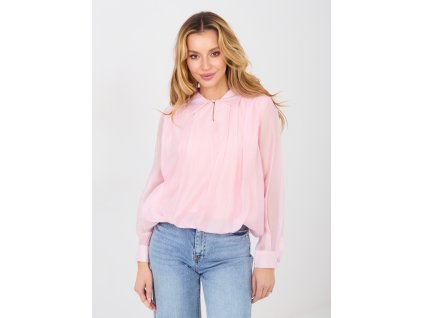 Dámska blúzka Selma ružová- ľahká elegantná šifónová blúzka