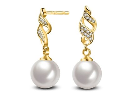Zlaté perlové náušnice 0013