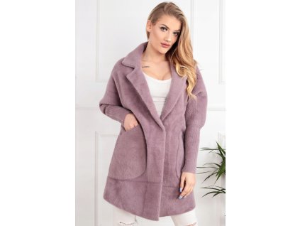 Alpaka kabát Júlia fialovoružový