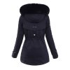 11592 2 damska zimna bunda parka 6100 modra