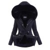 11592 damska zimna bunda parka 6100 modra