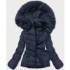 16176 damska zimna bunda s kapucnou ty043 modra
