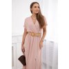 Dlhé letné šaty Gwen púdrová ružová (Veľkosť Univerzálna)