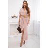 Dlhé letné šaty Gwen púdrová ružová (Veľkosť Univerzálna)
