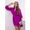 Košeľové šaty Stela tmavá fialová (Veľkosť Univerzálna)