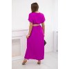 Dlhé letné šaty Gwen tmavá fialová (Veľkosť Univerzálna)