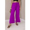 Široké letné nohavice Massa tmavá fialová (Veľkosť Univerzálna)