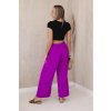 Široké letné nohavice Massa tmavá fialová (Veľkosť Univerzálna)
