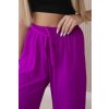 Široké letné nohavice Massa tmavá fialová (Veľkosť Univerzálna)