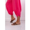 Letné nohavice v tureckom strihu Oria ružová (Veľkosť Univerzálna)