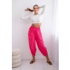 Letné nohavice v tureckom strihu Oria ružová (Veľkosť Univerzálna)