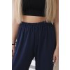Široké letné nohavice Gretia tmavá modrá (Veľkosť Univerzálna)