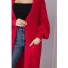 Dámsky dlhý kardigan Idda červená (Veľkosť Univerzálna)