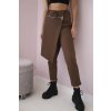 Dámske nohavice so zipsom Newy čokoláda (Veľkosť Univerzálna)