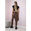 Dámske nohavice so zipsom Newy čokoláda (Veľkosť Univerzálna)