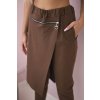 Dámske nohavice so zipsom Newy čokoláda (Veľkosť Univerzálna)