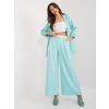 Široké letné nohavice Trudy DHJ-SP-5583.88 tyrkysové (Farba bledá tyrkysová, Veľkosť univerzálna)