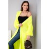 Dámsky dlhý kardigan Idda žltá neónová (Veľkosť Univerzálna)